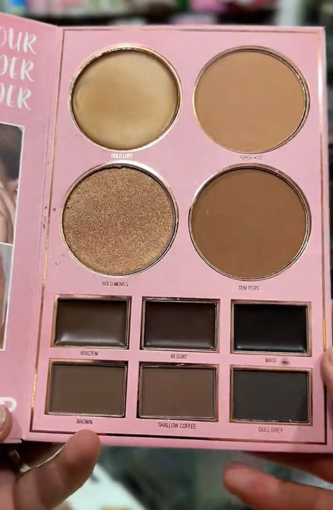 7 Pages All-in-One Makeup Book Kit – Eyeshadow, Blush, Highlighter, Lip Colors | 50% OFF